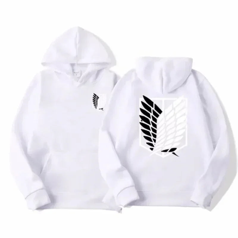 Anime Attack on Titan Printed Men's Hoodie Street Fashion Adult Men and Women Warm Pullover Sweatshirt Harajuku Clothes