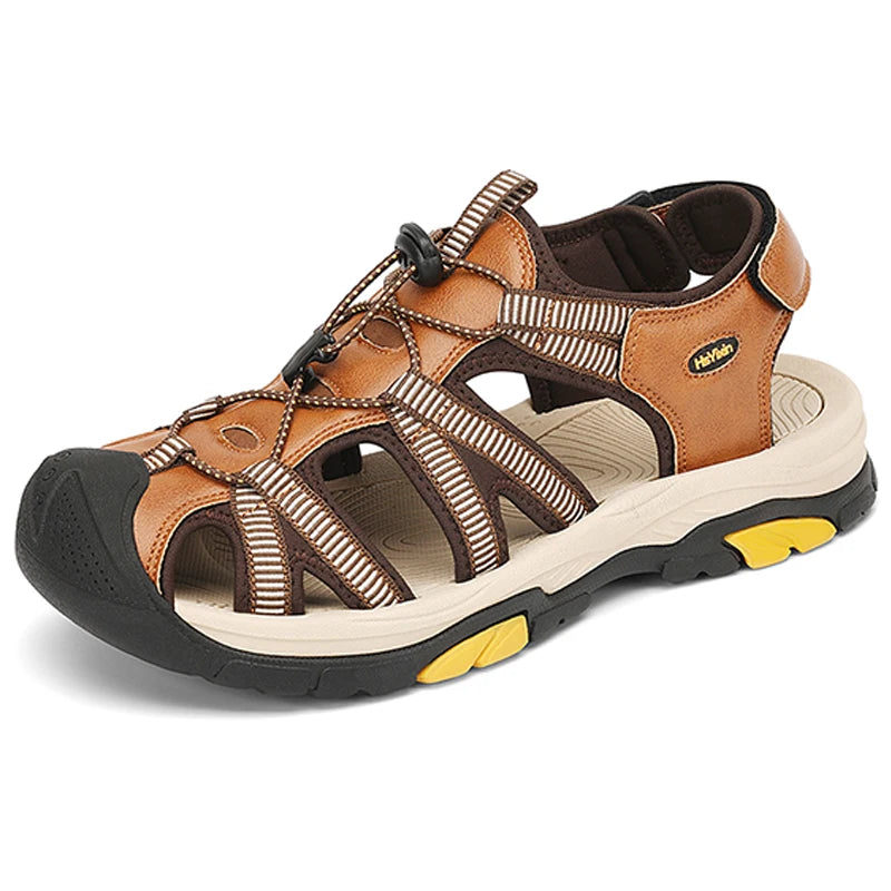 Summer Outdoor Sandals for Men Breathable Hiking Shoes Water Beach Mens Sandals Camping Climbing Aqua Sneaker Fashion Roman Shoe