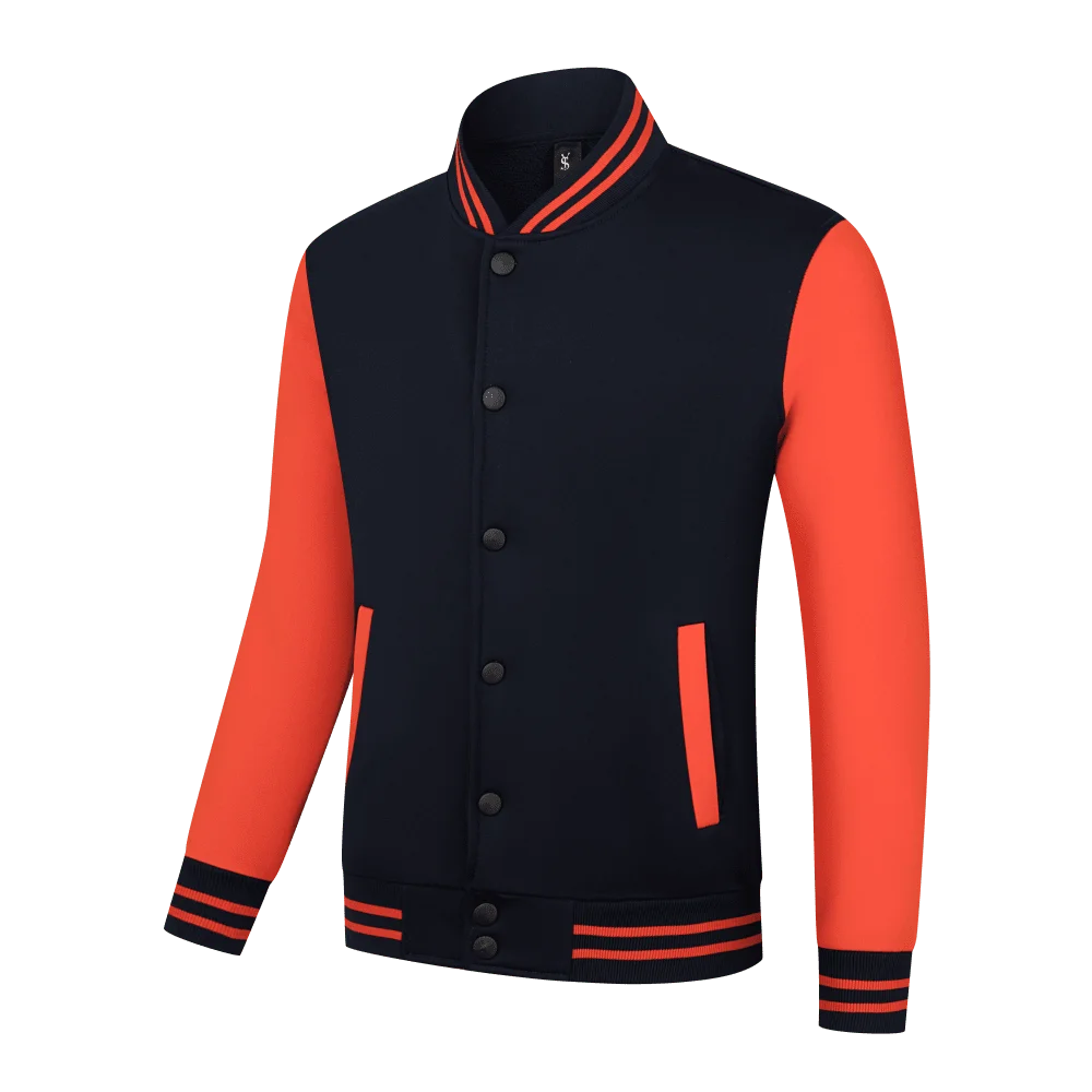 Mens Jacket Trend New Button Casual Coats Round Neck Baseball Uniform  Spring And Autumn Tide Brand Clothes Print LOGO LS-2211