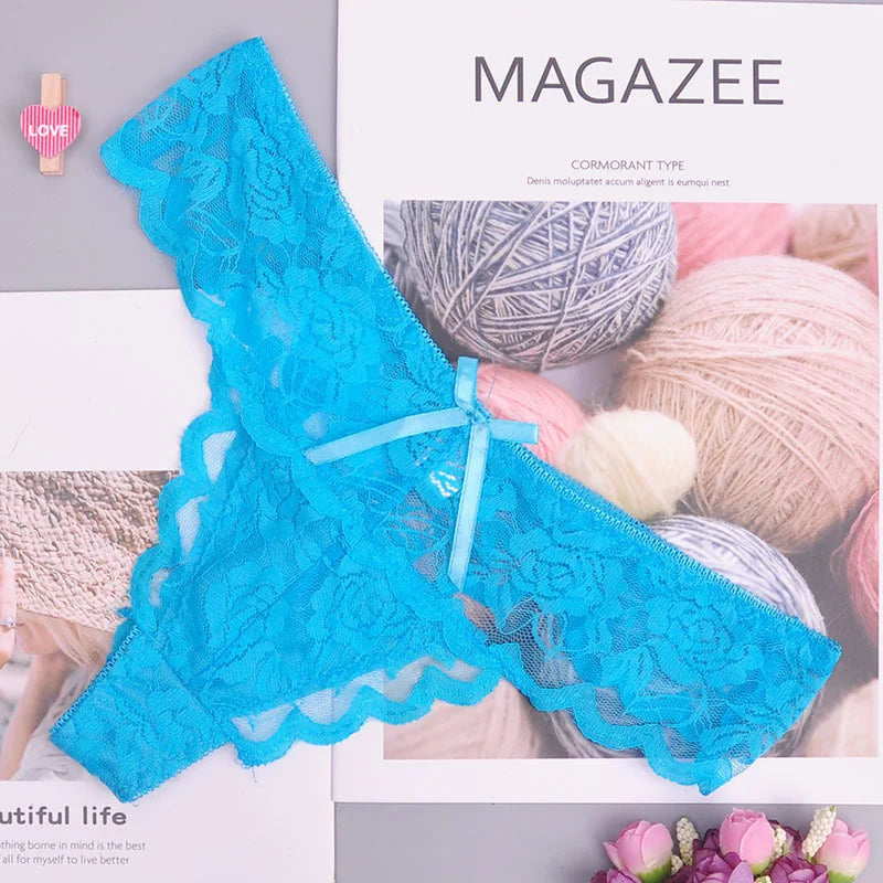 8color Gift full beautiful lace Women's Sexy lingerie Thongs G-string Underwear Panties Briefs Ladies T-back  1pcs/Lot 169