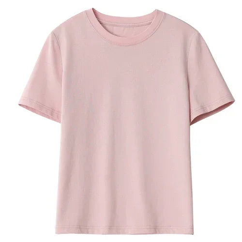 CHIC VEN Women's Tees Basic O Neck Short Sleeve Pullover T-shirt for Woman Solid Female Top Casual Ladies Tshirt Summer 2024