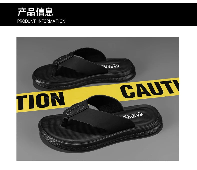 Summer men's high-quality outdoor casual slippers flip flops anti slip waterproof comfort beach shoes youth versatile sandals