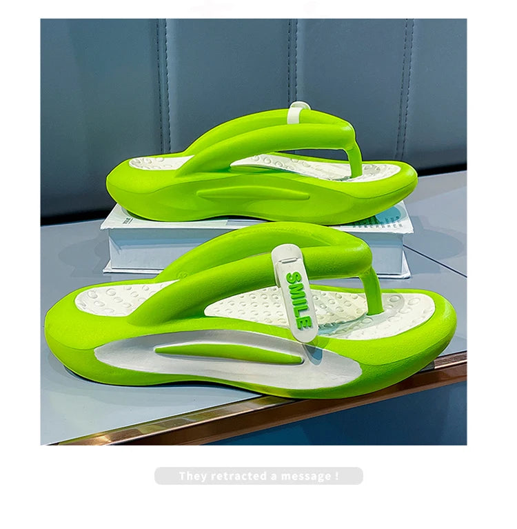 Fashion Men Slippers Bathroom Platform Sandals Women Flip Flops Indoor Non-slip EVA Slides Man Summer Slippers Men Beach Shoes