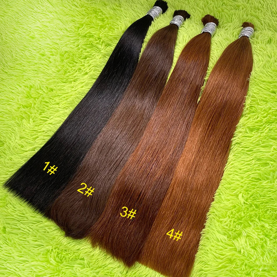 Human Hair Bulk No Weft Vietnamese Hair Virgin Remy Straight Hair Bulk 12-30inch 100g 100%  99j Real Natural Hair Extension Grey