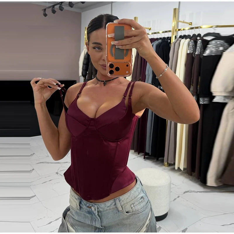 Elegant Lace Patchwork Sling Top Women Sleeveless Backless Patchwork Crop Tops Female 2026 Fashion Summer Spring Vest Lady