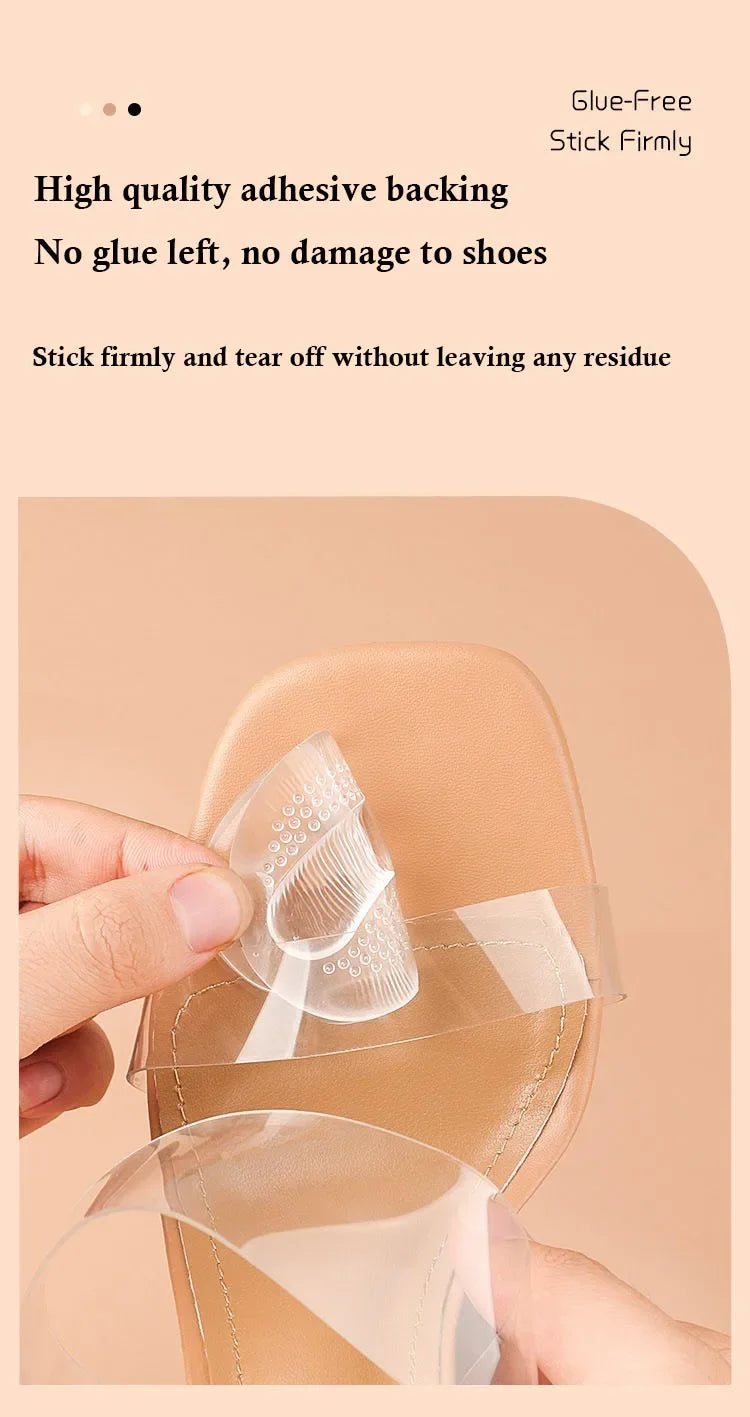 1 Pair Forefoot Pads for Sandals High Heels Silicone GEL Invisible Half Size Pads Non-slip Stickers Thickened Self-adhesive New