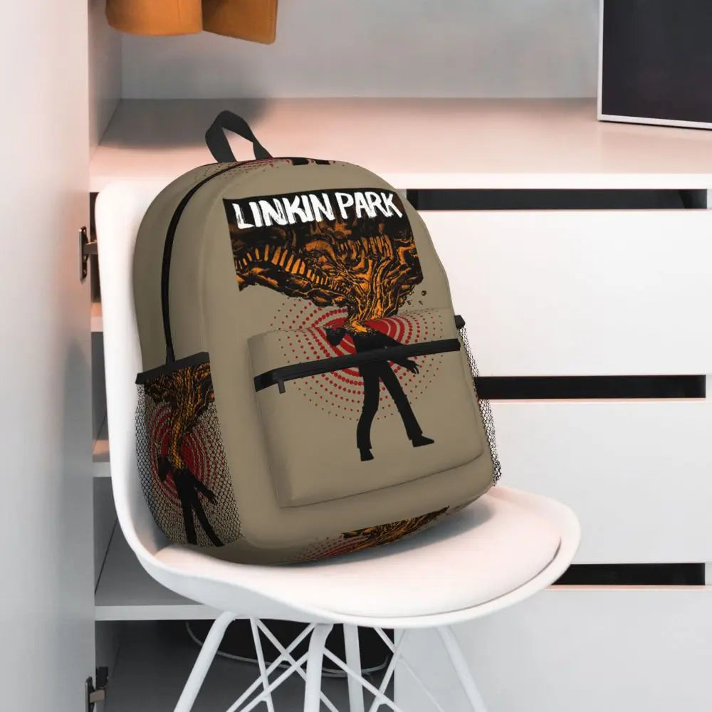 L-Linkin-S P-Park-S Band Student Backpack School Bag Hiking Travel Daypack for Boys Girls Fashion Bookbag Shoulder Bags