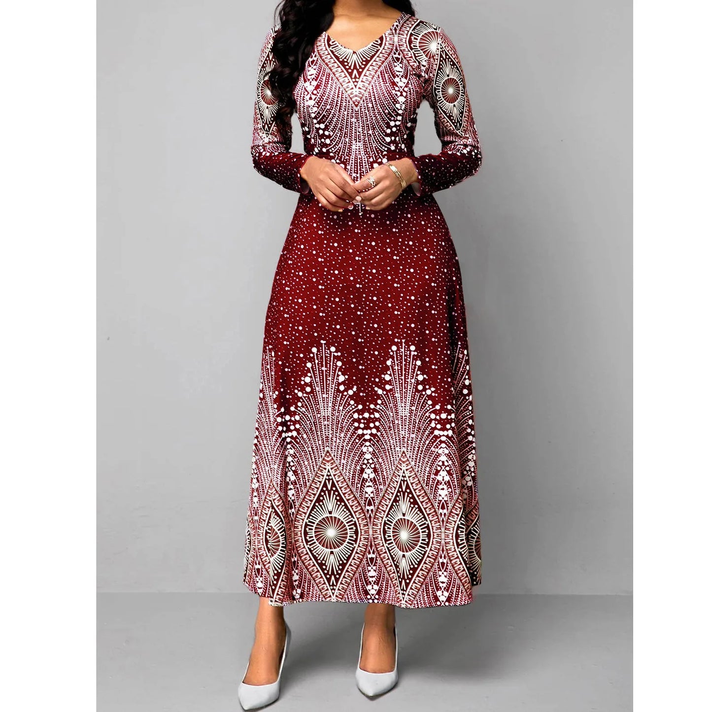 New 2026 Women's South African Long Dress For Women Dashiki Fashion Summer Print Dress Ankara Party Dress Festa African Clothing