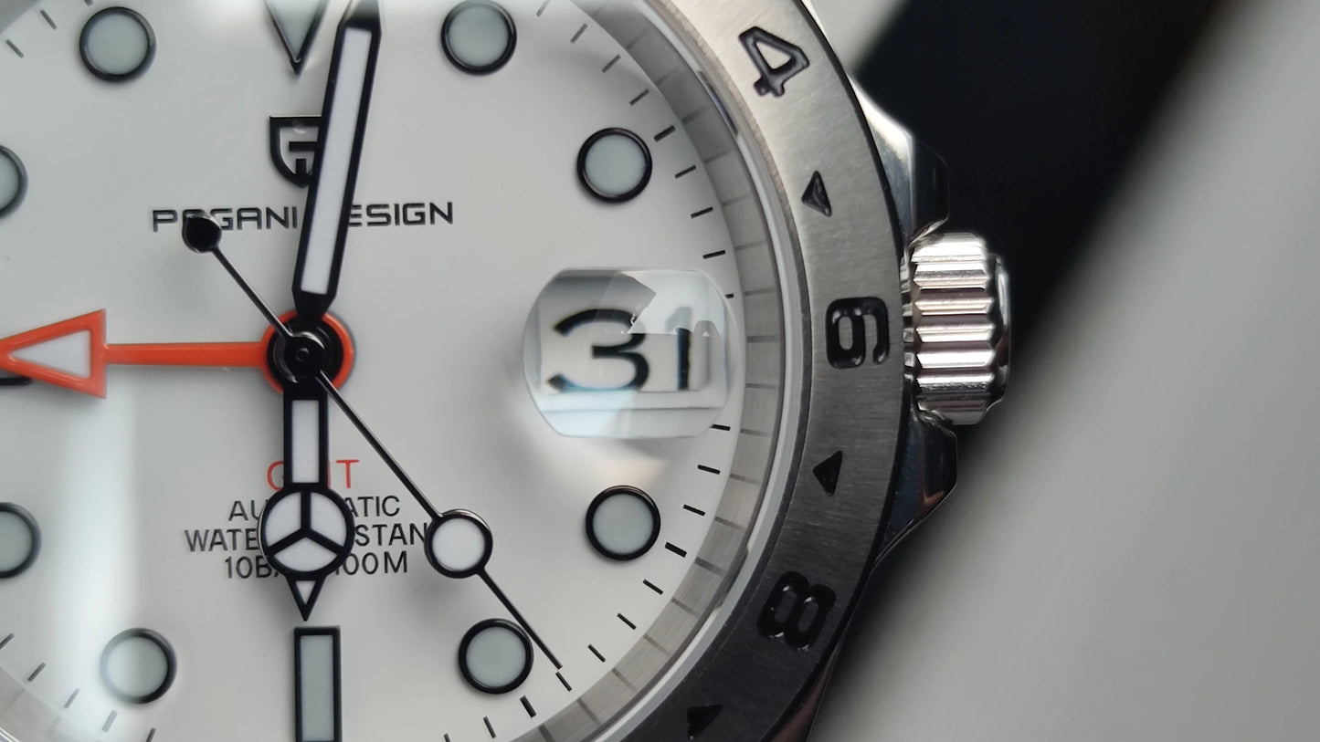 2025 PAGANI DESIGN DG5833 GMT Automatic Mechanical Watches Men Sports Diving Swim Stainless Steel 100mm Waterproof Reloj Hombre