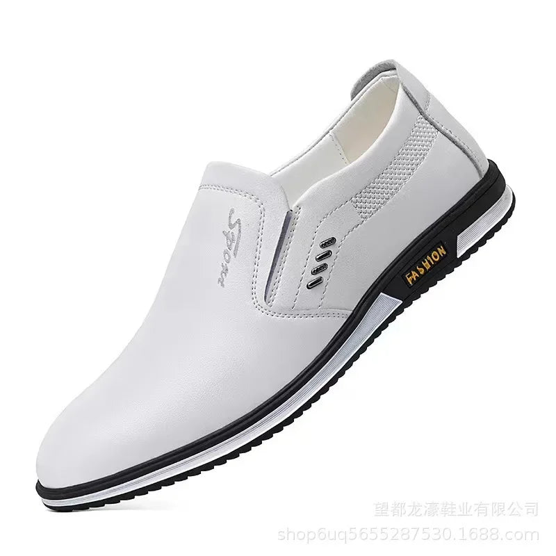 Leather Shoes Men Loafers Shoes 2026 Spring Summer Men Breathable Outdoor Casual Footwear Business Formal Single Shoes Sneakers