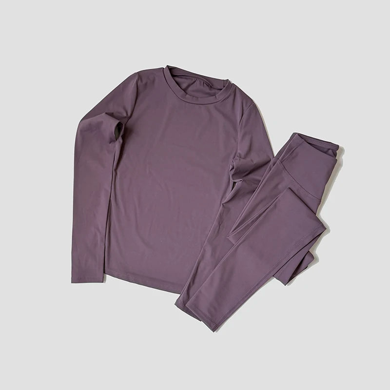 Yoga Set Women Sportswear Workout Clothes Athletic Wear Gym Legging Fitness Crop Top Long Sleeve Sports Suits