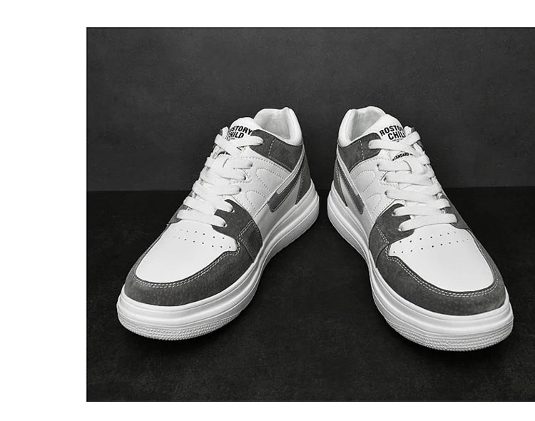 Genuine Leather Height Increasing Elevator Shoes Men Woman Height Increase Shoes 6cm 8cm 10cm Man Sneakers Sport Casual Shoes