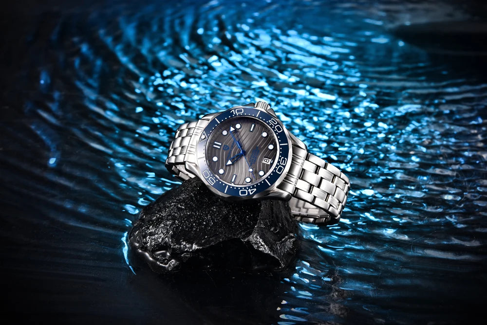 2026 New PAGANI DESIGN Gold Luxury Diving Mens Watches Automatic Watch For Men Mechanical Wristwatches AR Sapphire Ceramic Bezel
