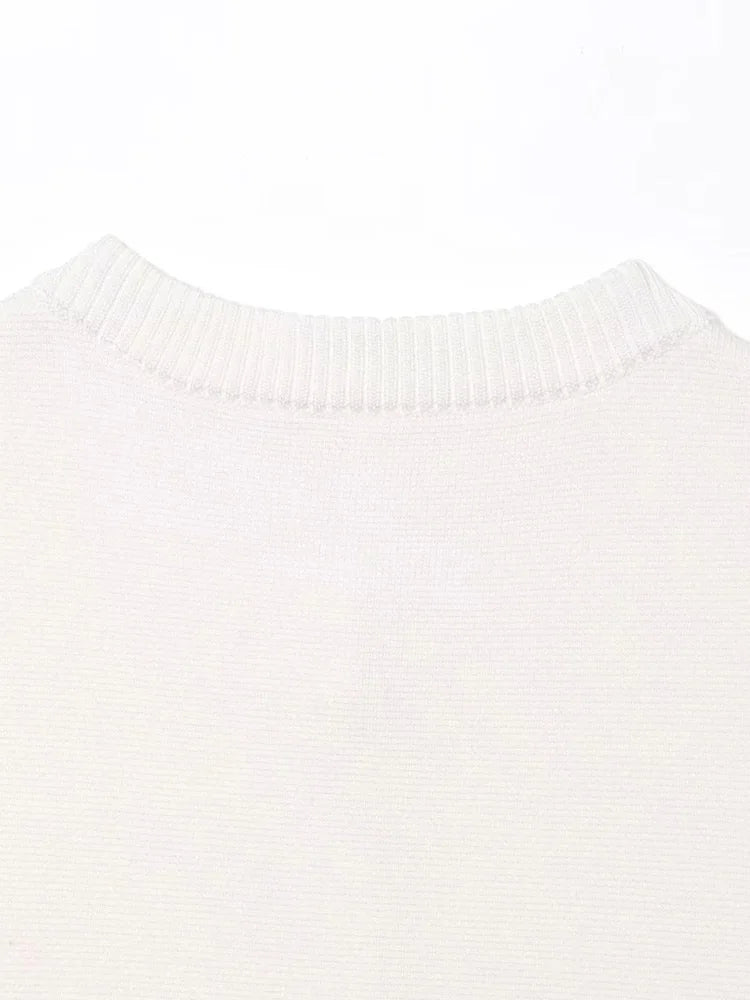 HXAO Cardigan Woman Knitwear Button Ladies Short Sleeve Knit Bolero Women's Tricot Top Summer Outerwear Crop Cardigan Top Female