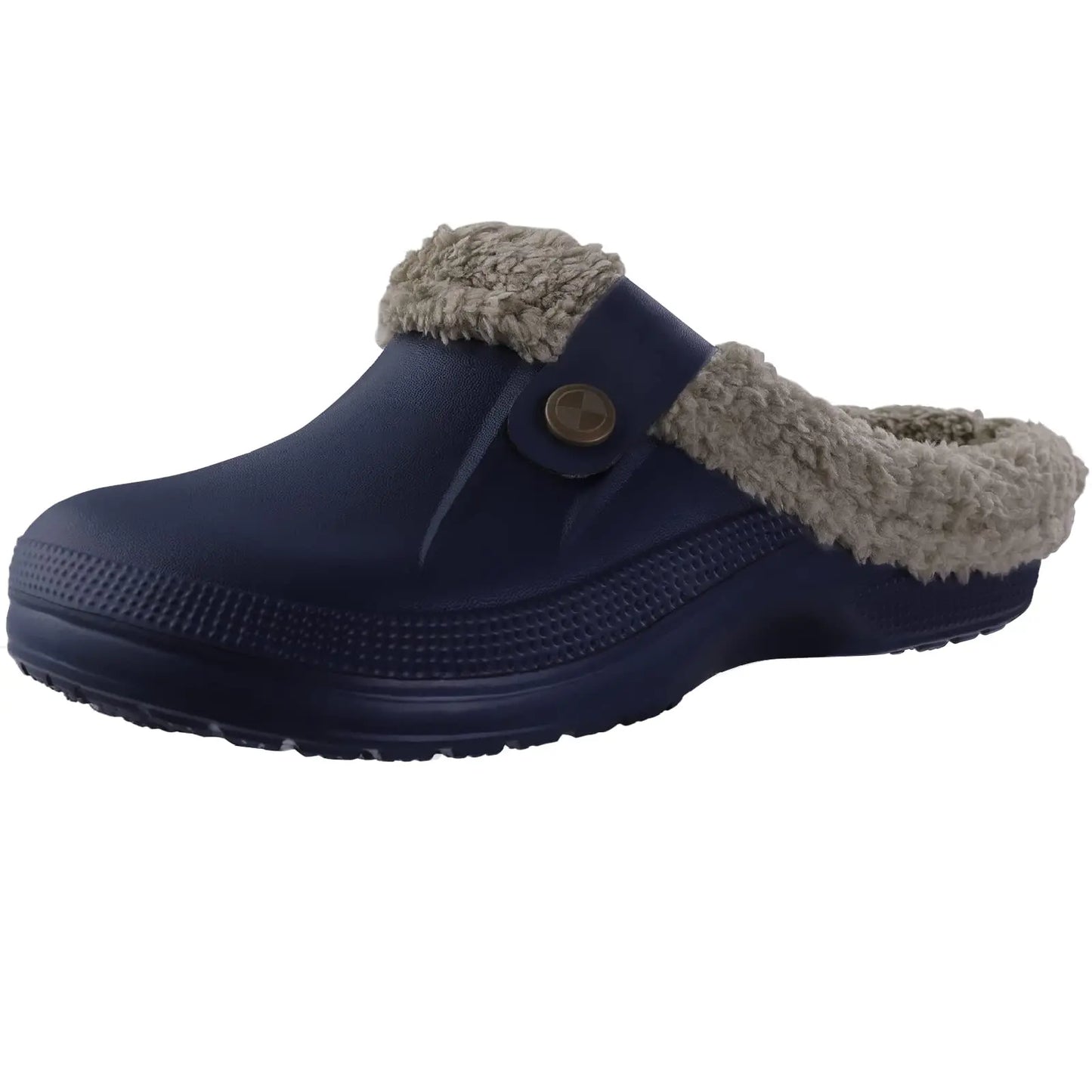 Crestar New Home Warm Slippers For Women Men Winter Soft Plush Slippers Female Clogs Outdoor Waterproof Non-slip Cotton Slippers