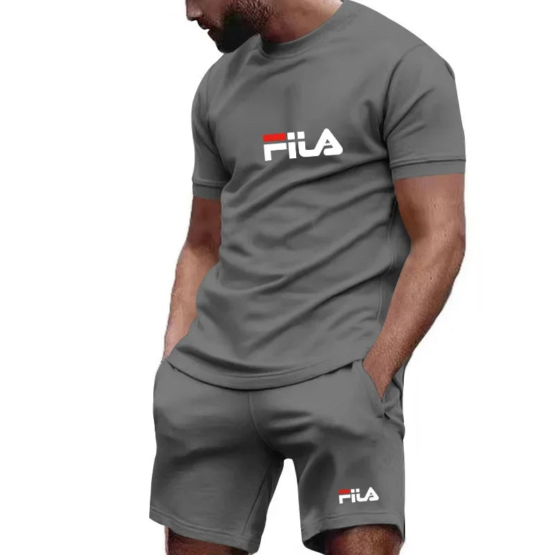2026 Outdoor Jogging Set: Breathable Short Sleeve Quick Drying T-Shirt, and Men's Sports Shorts