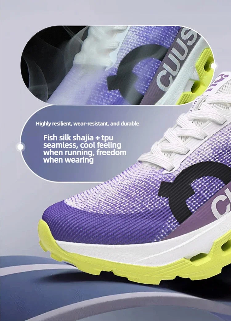 Men's Running Shoes Outdoor Couple Trainer Race Sneakers Off-road Shoes Cushioning Jogging Non-Slip Breathable Mesh Luxury Shoes