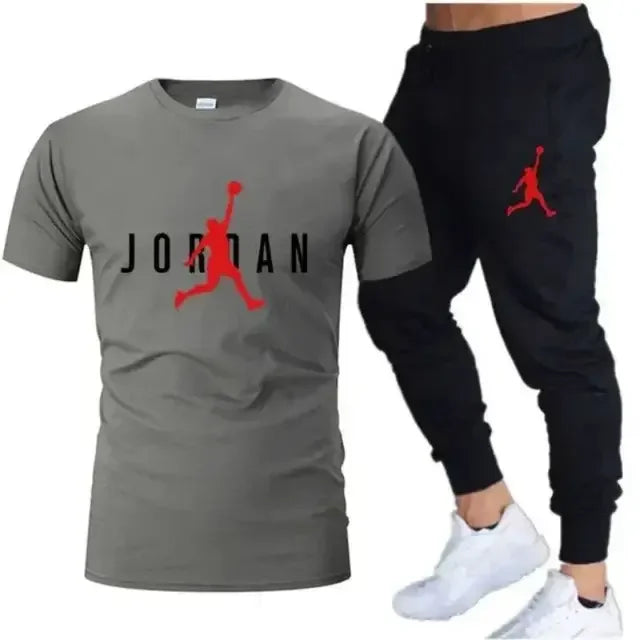 2025 New Summer Popular Men's Set, Men's Sports Set, Printed Leisure Fashion Short Sleeve Set, Men's Jogging Set