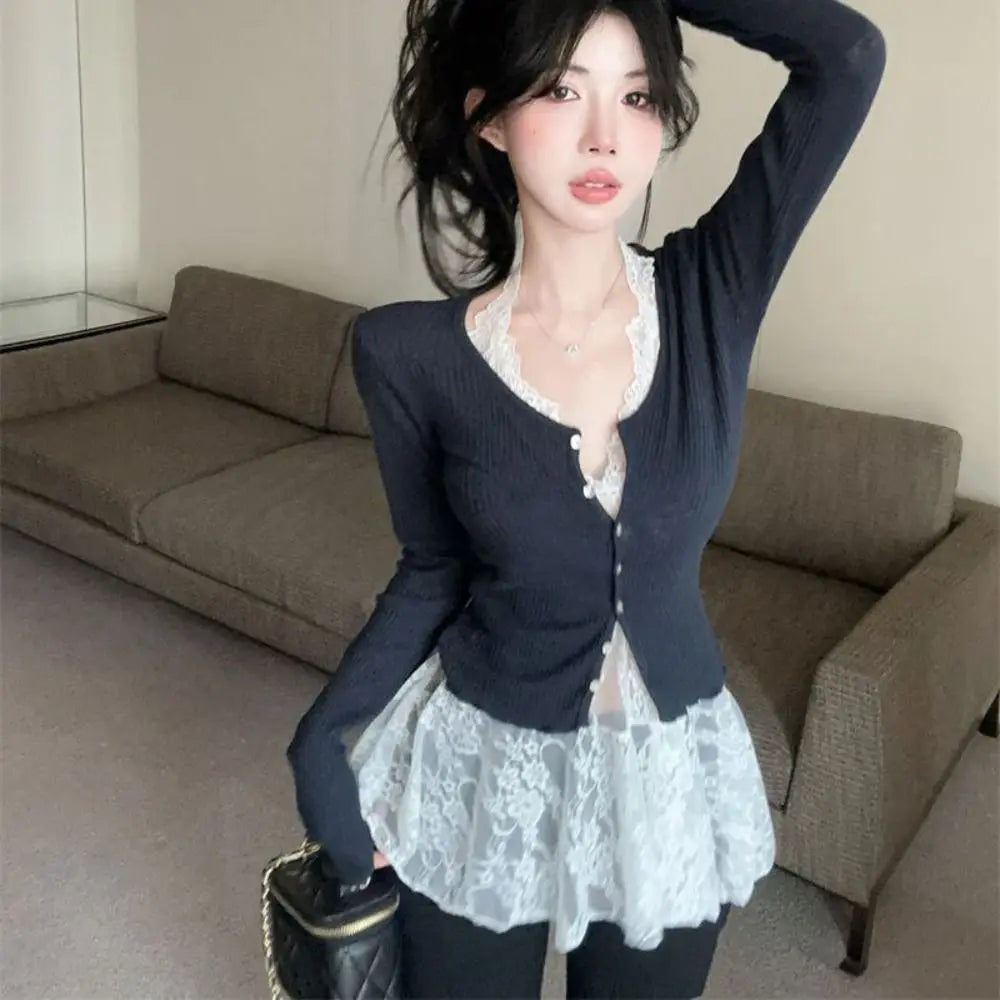 Fashion Transparent Lace Halter Dress V-neck Beachwear Lace-up Short Skirts A-line Spicy Girl Style Dresses Women Club