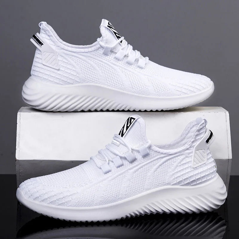 Spring New Fashionable Men's Running Shoes Leisure Style Youth Trendy Sports Shoes Low Top round Toe Rubber Outsole Mesh Lining