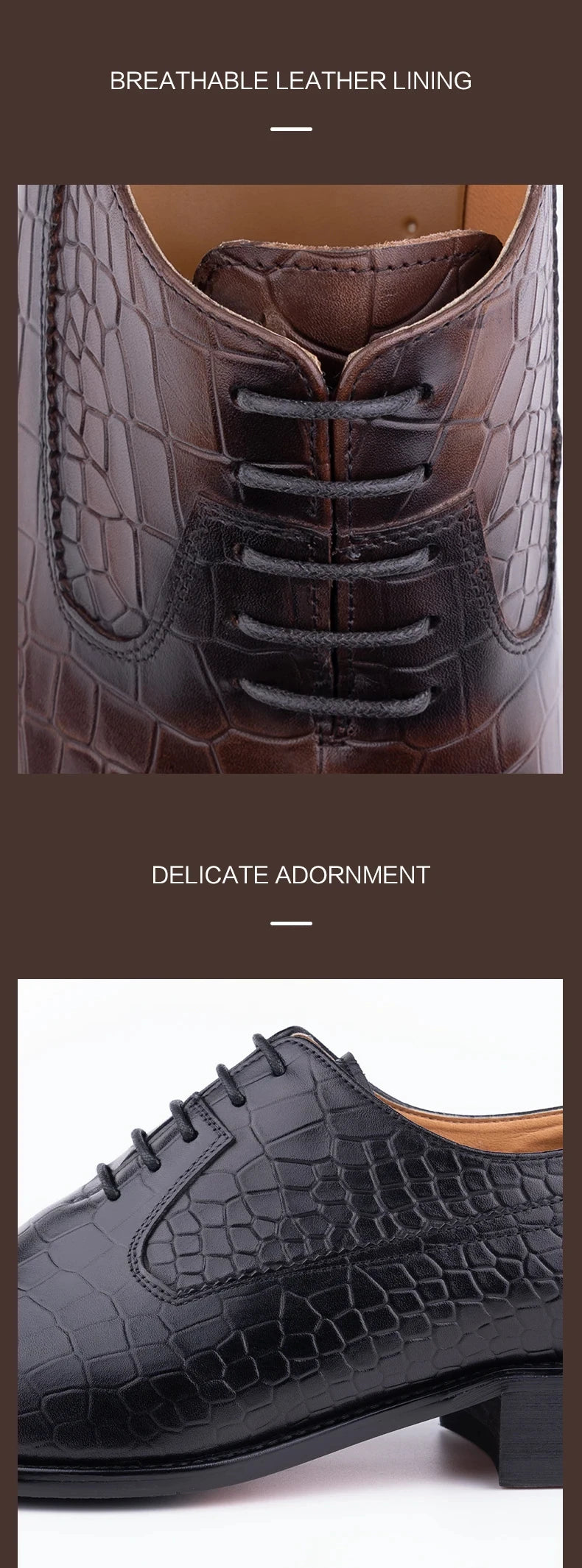 New Printing Luxury Formal Men's Shoe Genuine Leather Evening Party Office Classic Model Oxford Lace Up Formal Office Dress Shoe