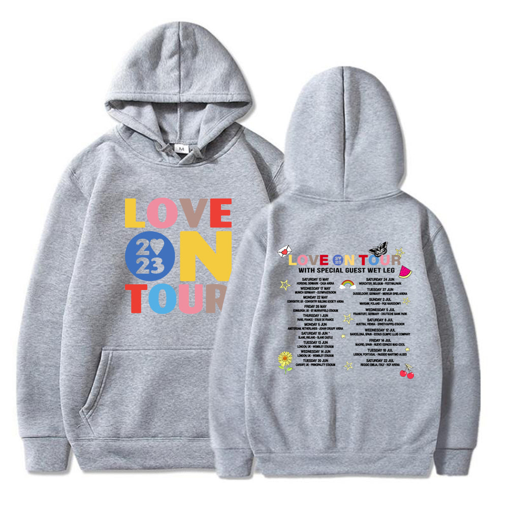 Love on Tour 2023 Hoodie HS Concert Hooded Sweatshirt Music Lover Aesthetic Pullovers Unisex Graphic Hoodies Love on Tour Merch