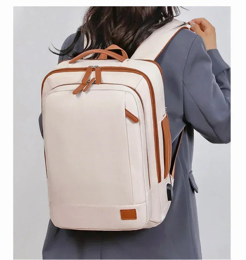 Women Business Backpack Waterproof Laptop Computer Pack Weekender Commuter Bag With USB Port College Student Bags Travel Daypack