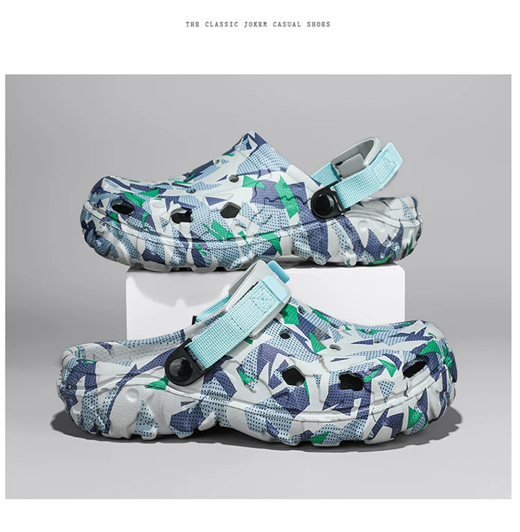 Plus Size 47 Summer Men Slippers Light EVA Men's Casual Shoes Hole Shoes Clogs Home Garden Outdoor Male Beach Flat Sandals