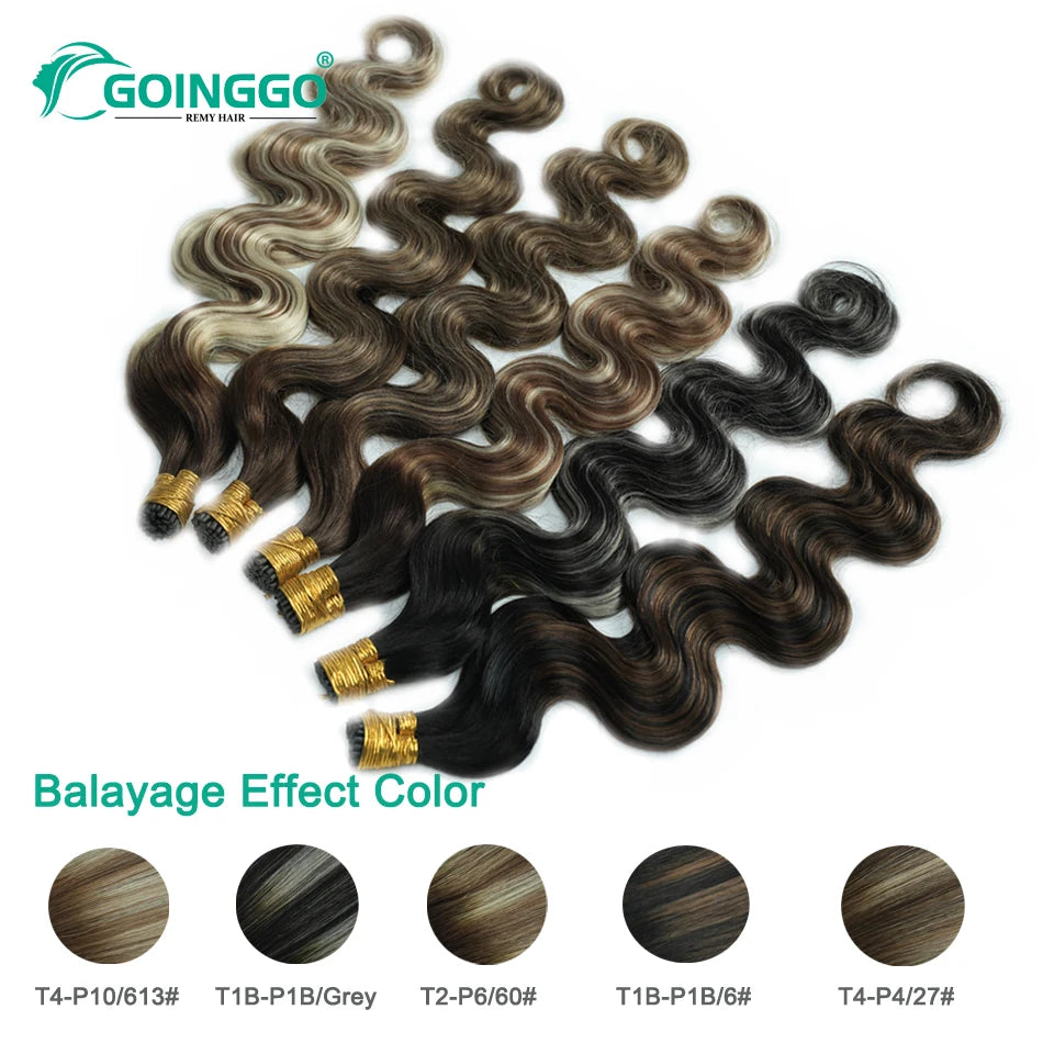 Body Wave Flat Tip Human Hair Extension Highlight Blonde Real Remy Human Fusion Hair Pre Bonded Keratin Hair 1g/S 12-26 Inch