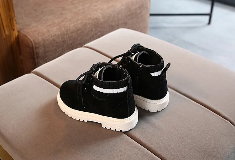 New Children's Casual Shoes Autumn Winter Kids Fashion Boots Leather Boys Girls Shoes Soft Antislip Sport Running Snow Boots