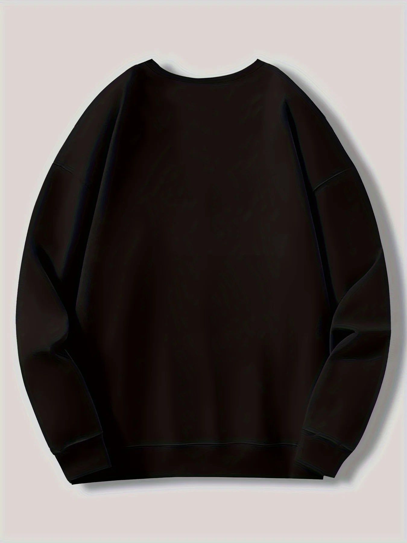 Men's autumn and winter casual loose and fashionable MILANO pattern printed long sleeved round neck sweatshirt versatile BAZAARHUBO