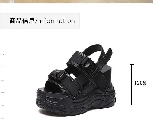High Heels Sandals Women Shoes New Summer Wedges Height Increasing 11cm Ladies Sandal Platform Chunky Shoes Sandalias Mujer