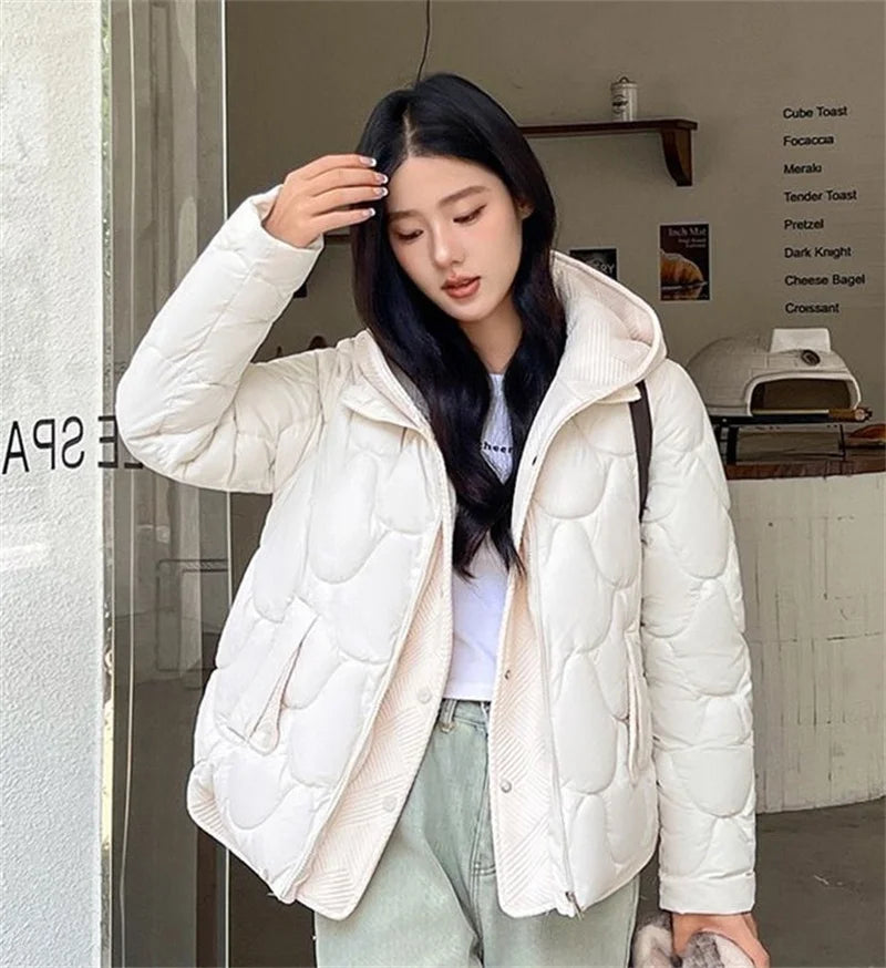 2025 Fashion Coats Korean Style Loose Comfort Quilted Coat Women Jacket Women Parkas Warm Jackets Casual Coat New Winter Clothes