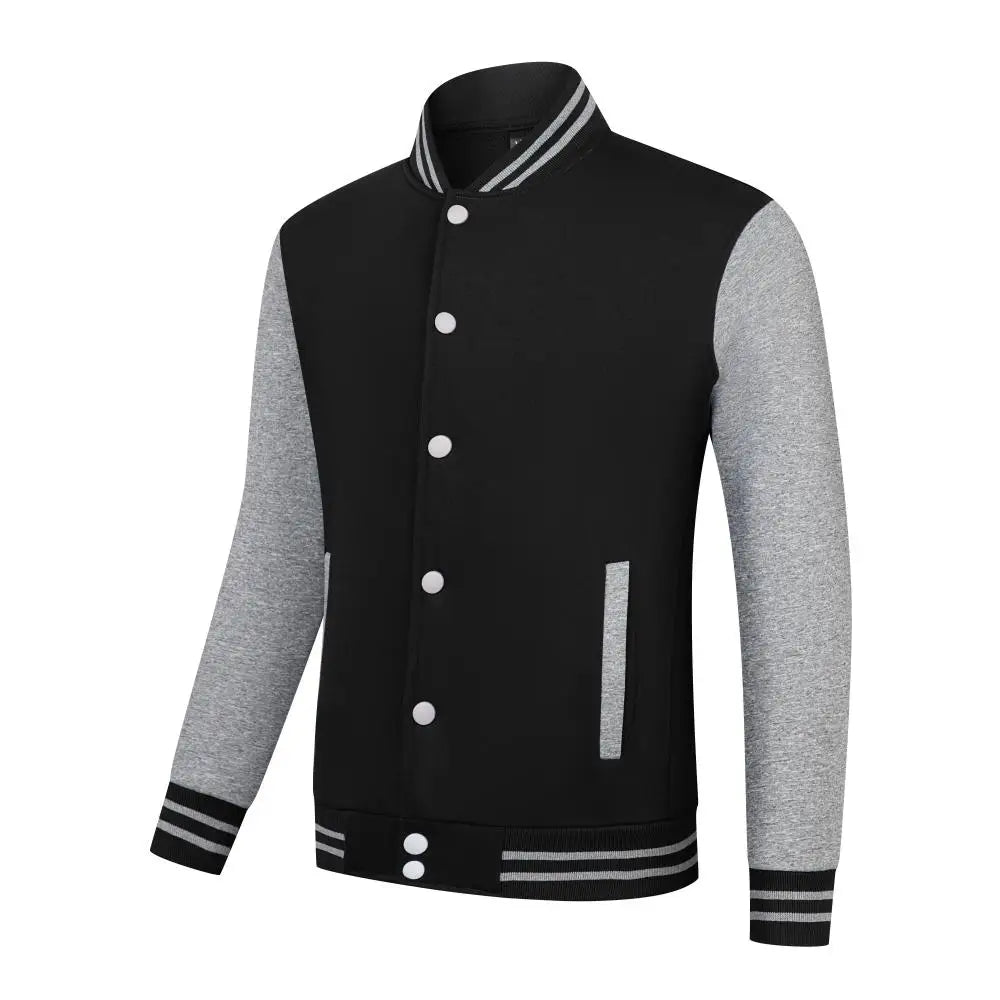 Mens Jacket Trend New Button Casual Coats Round Neck Baseball Uniform  Spring And Autumn Tide Brand Clothes Print LOGO LS-2211