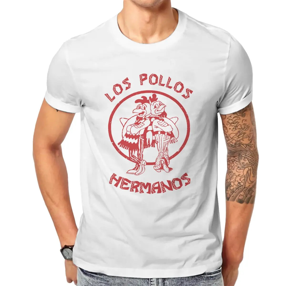 Funny Breakings Bads T-Shirt Men Crewneck Cotton T Shirt Chicken Brothers Short Sleeve Tees Printing Tops