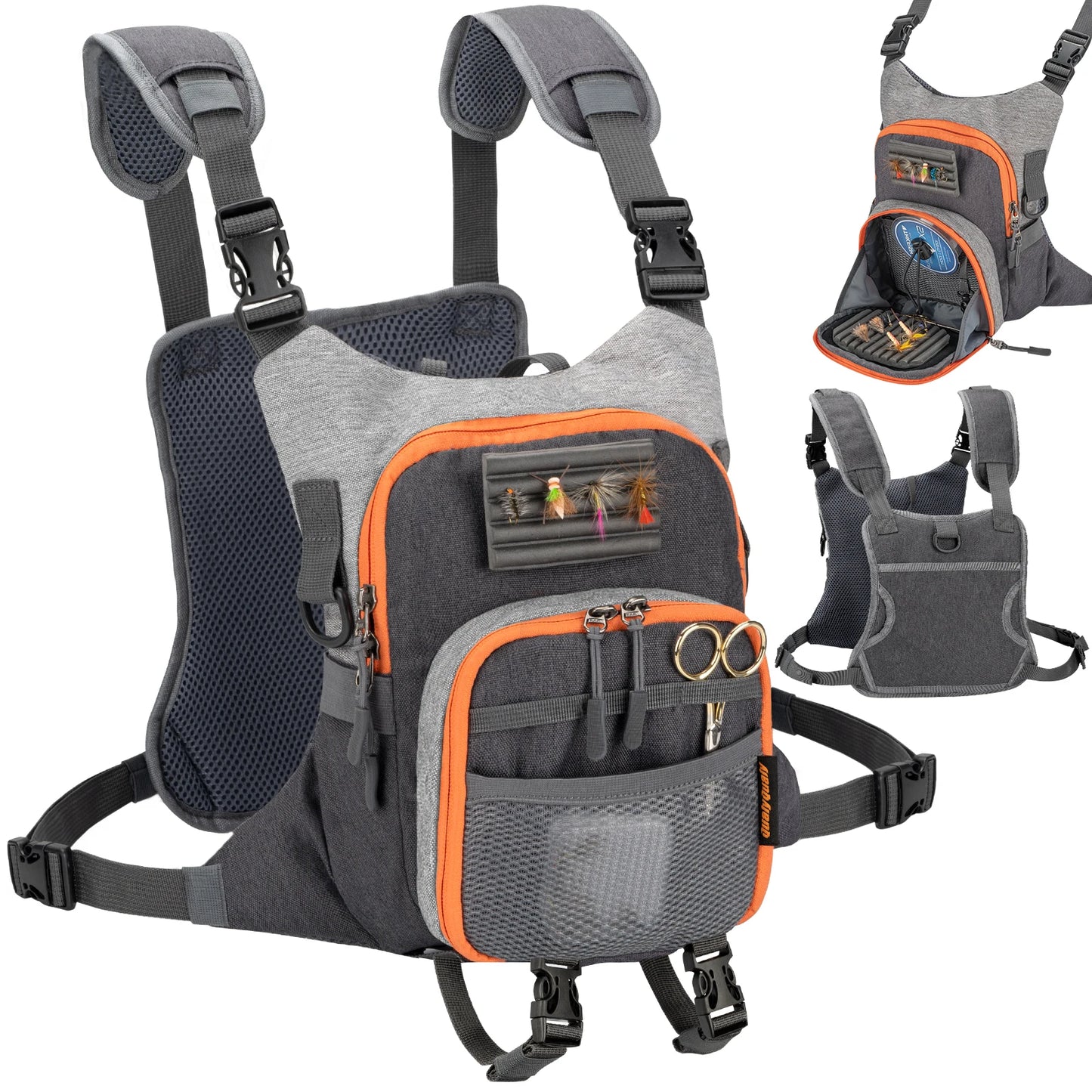 Fly Fishing Bag For Men and Women Fishing Chest Pack Fishing Tackle Boxes Storage Bags Outdoor Ultra Light Vest Fanny Packs