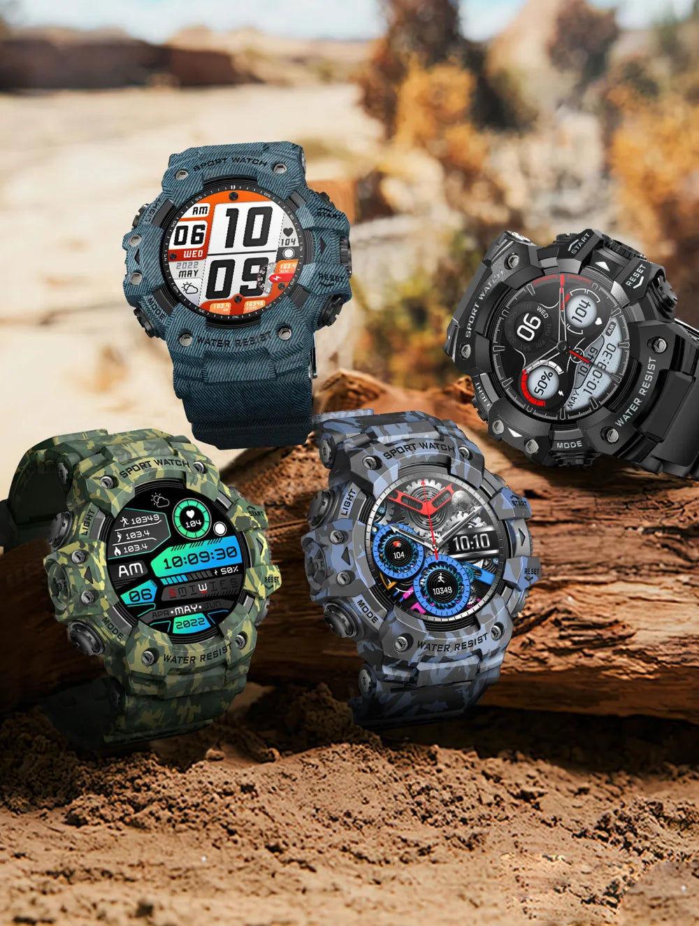 Outdoor Sports Smart Watches Men Blue Tooth Call Smartwatch Compass Waterproof Sleep Health Monitoring Message Push Flashlight