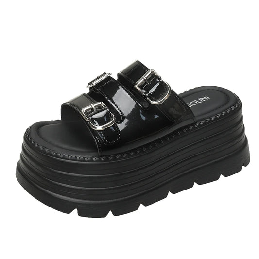 New Fashion Slippers Women Thickness Wedges High Heels Leisure Summer Sandals Female Platform Fish Mouth Shoes Ladies Slippers