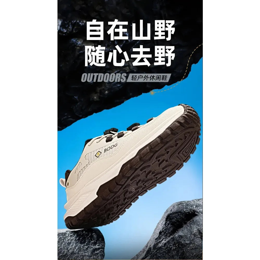 Men's Outdoor Off-Road Running Shoes, Lightweight Breathable Casual Shoes, Anti-slip Wear-resistant Hiking & Trekking Sneakers