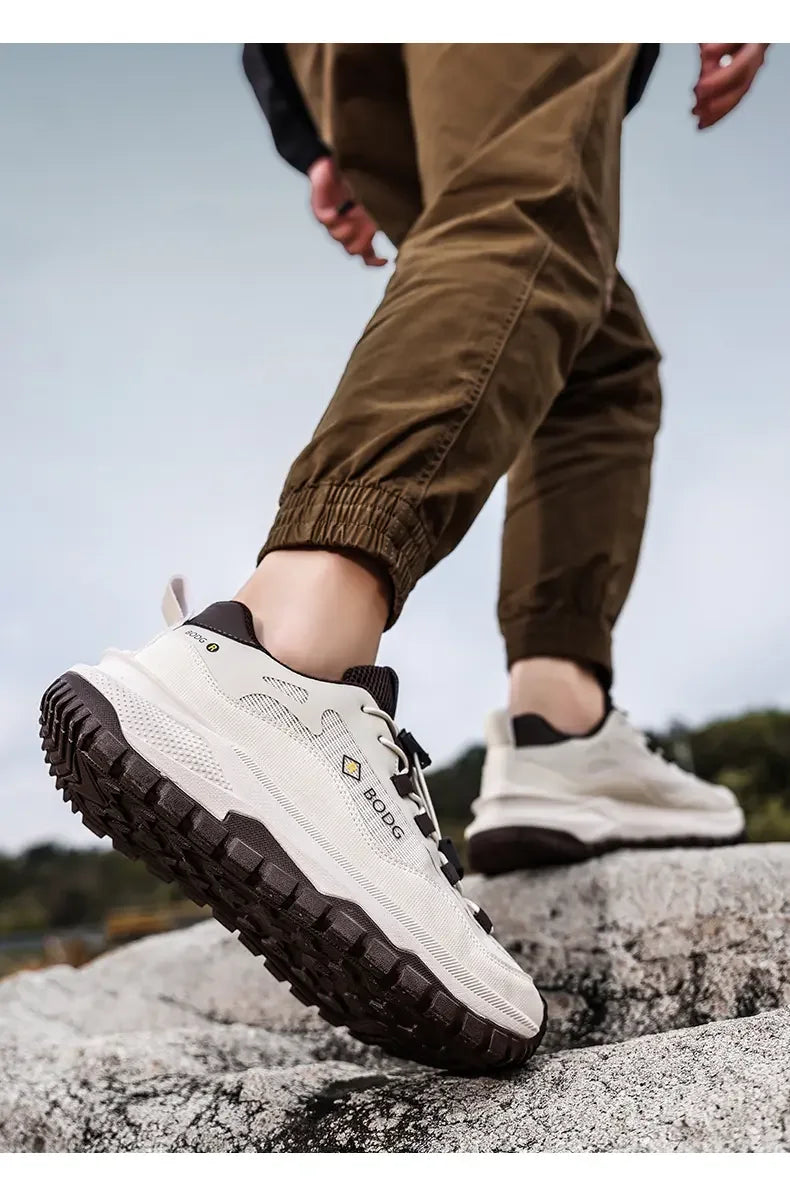 Men's Outdoor Off-Road Running Shoes, Lightweight Breathable Casual Shoes, Anti-slip Wear-resistant Hiking & Trekking Sneakers