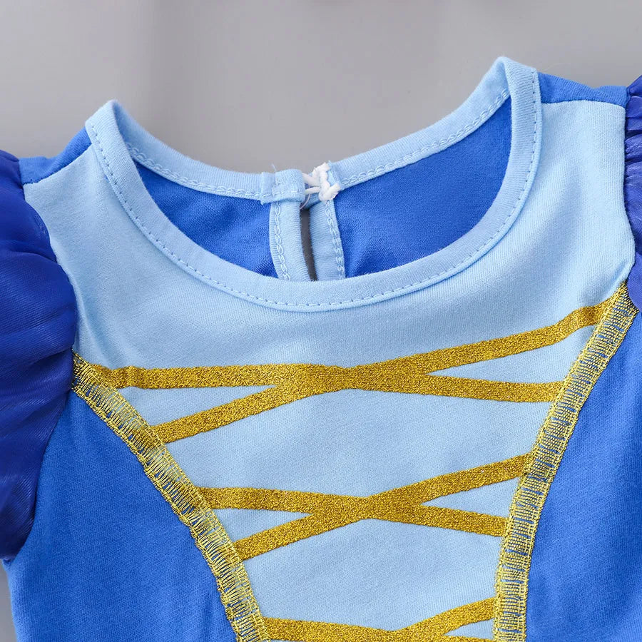 Baby Girls Costumes Kid Romper Tutu Dress with Headband Infant Baby Girl Princess Alice Clothes Aurora Belle Dress Party Costume