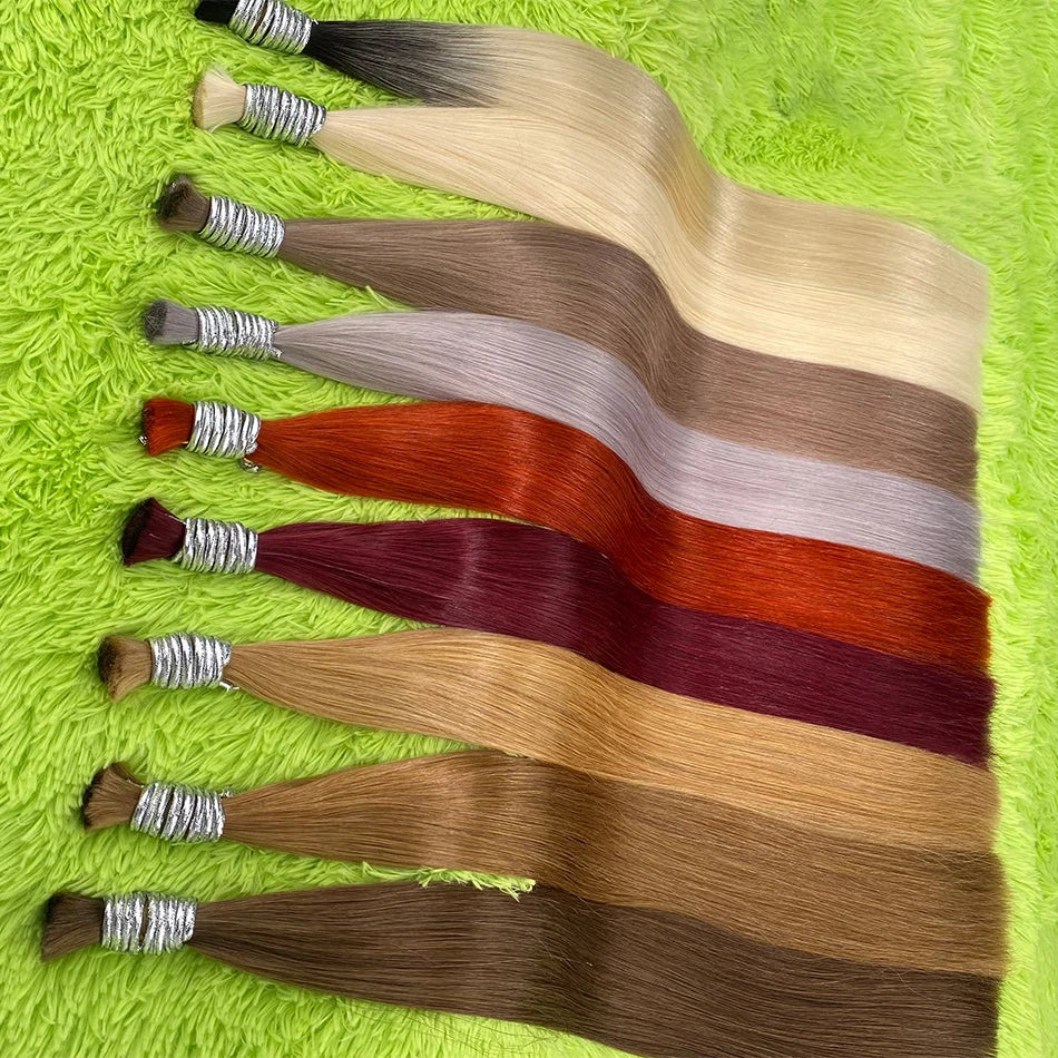 Human Hair Bulk No Weft Vietnamese Hair Virgin Remy Straight Hair Bulk 12-30inch 100g 100%  99j Real Natural Hair Extension Grey
