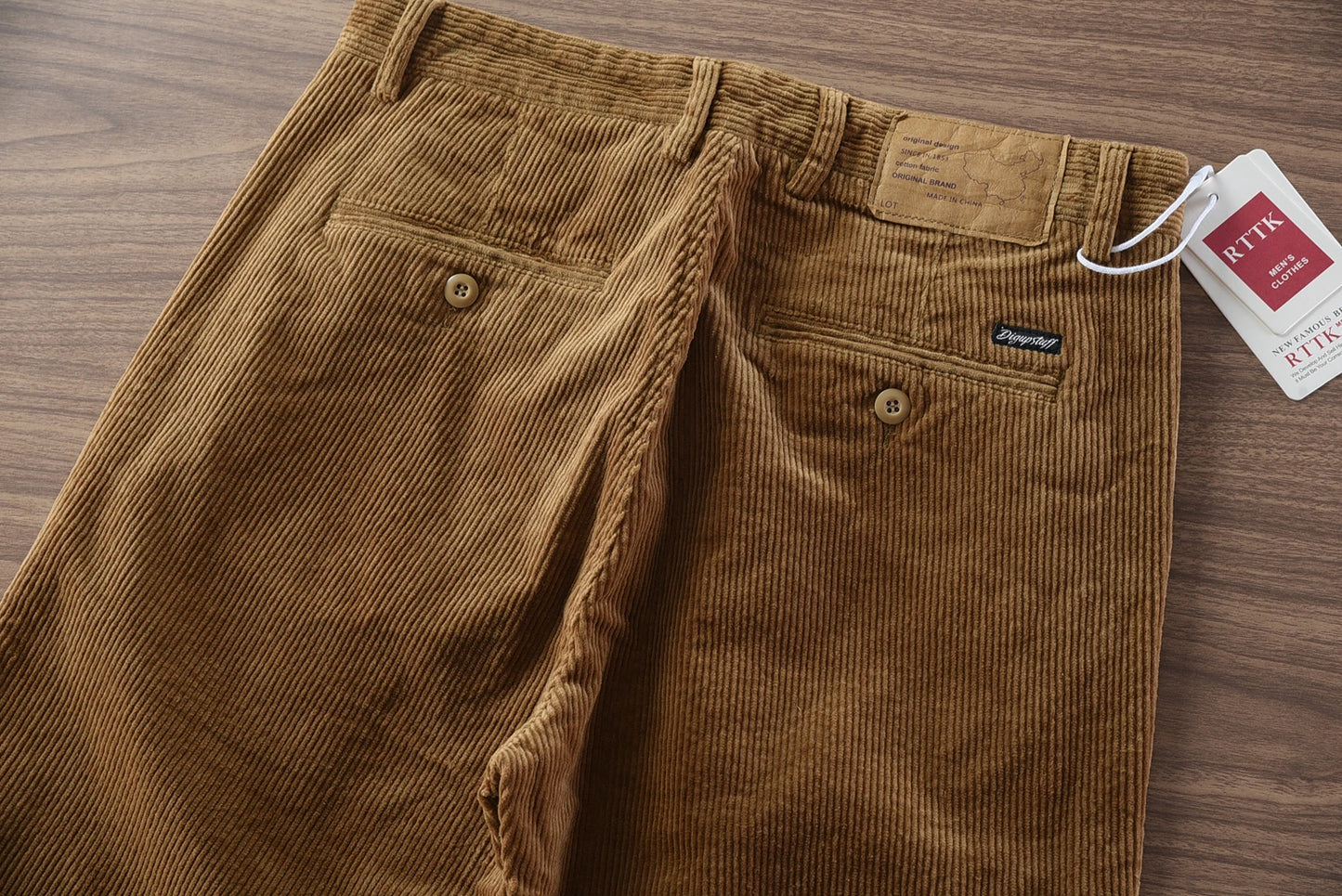 Autumn and Winter New American Retro Heavyweight Solid Color Corduroy Cargo Pants Fashion Straight Cotton Washed Casual Trousers