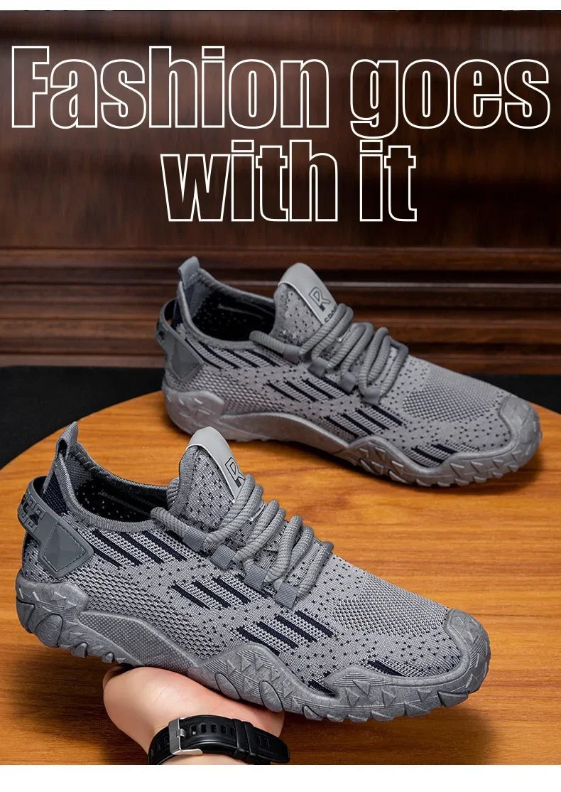 2026 New Men Shoes Breathable Non-slip Hollow Out Outdoor Running Shoes Trendy Sports Casual Sneakers