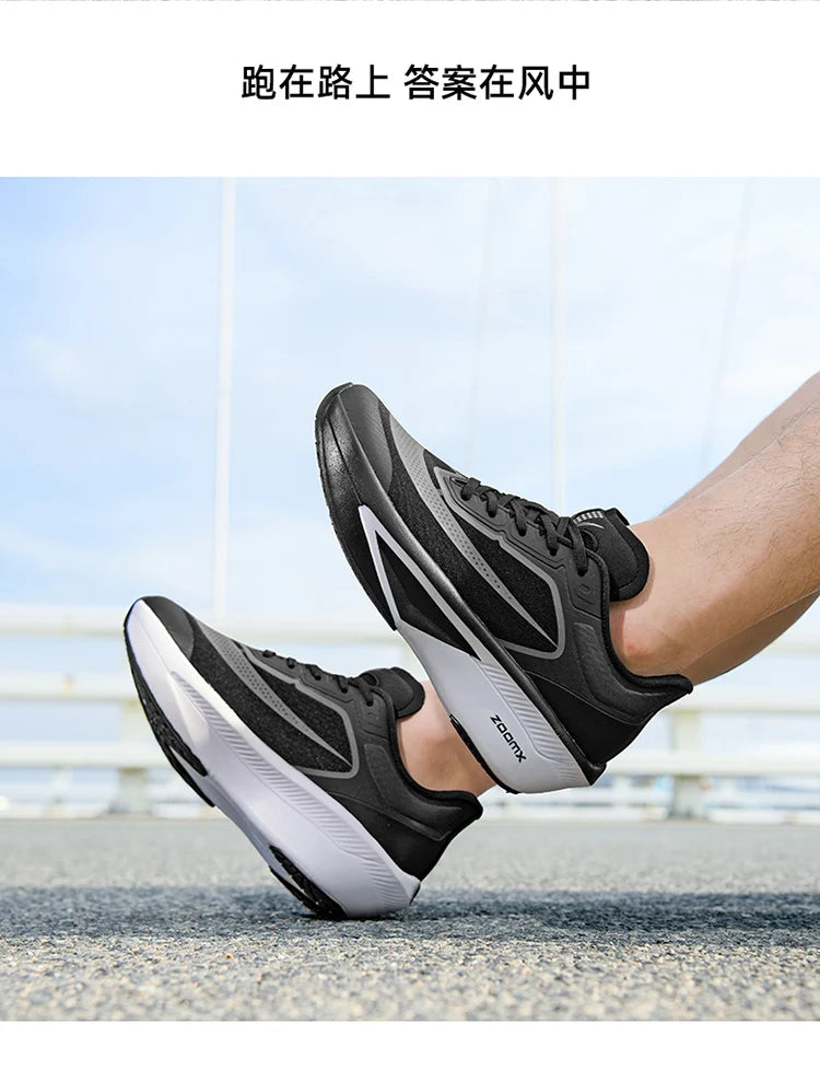 Brand Men's Carbon Plate Running Shoes Soft Cushion Shock Absorbing Sports Shoes Unisex Sneakers Light Anti-Slip Training Shoes
