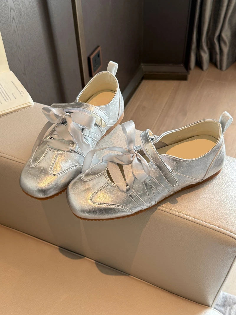 Flats Sport Shoes Running Walking Lace Up Shoes Woman Summer 2026 New Shallow Ballet Shoes Comfort Mujer Zapatos