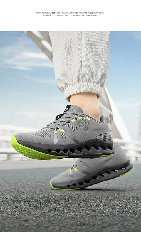 Spring new men's sports shoes breathable mesh shoes casual shoes outdoor running shoes with cushioning and lightweight design