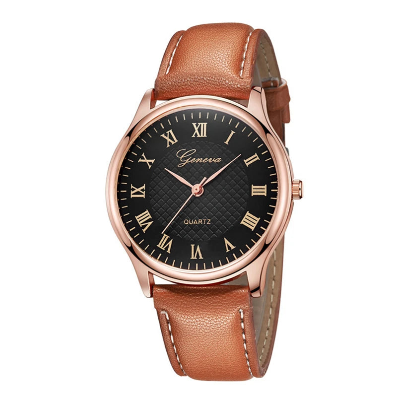 Modern Fashion Black Quartz Men Watches Tide Brand Leather Band Big Dial Men's Business Clock Drop Shipping Relojes Hombre