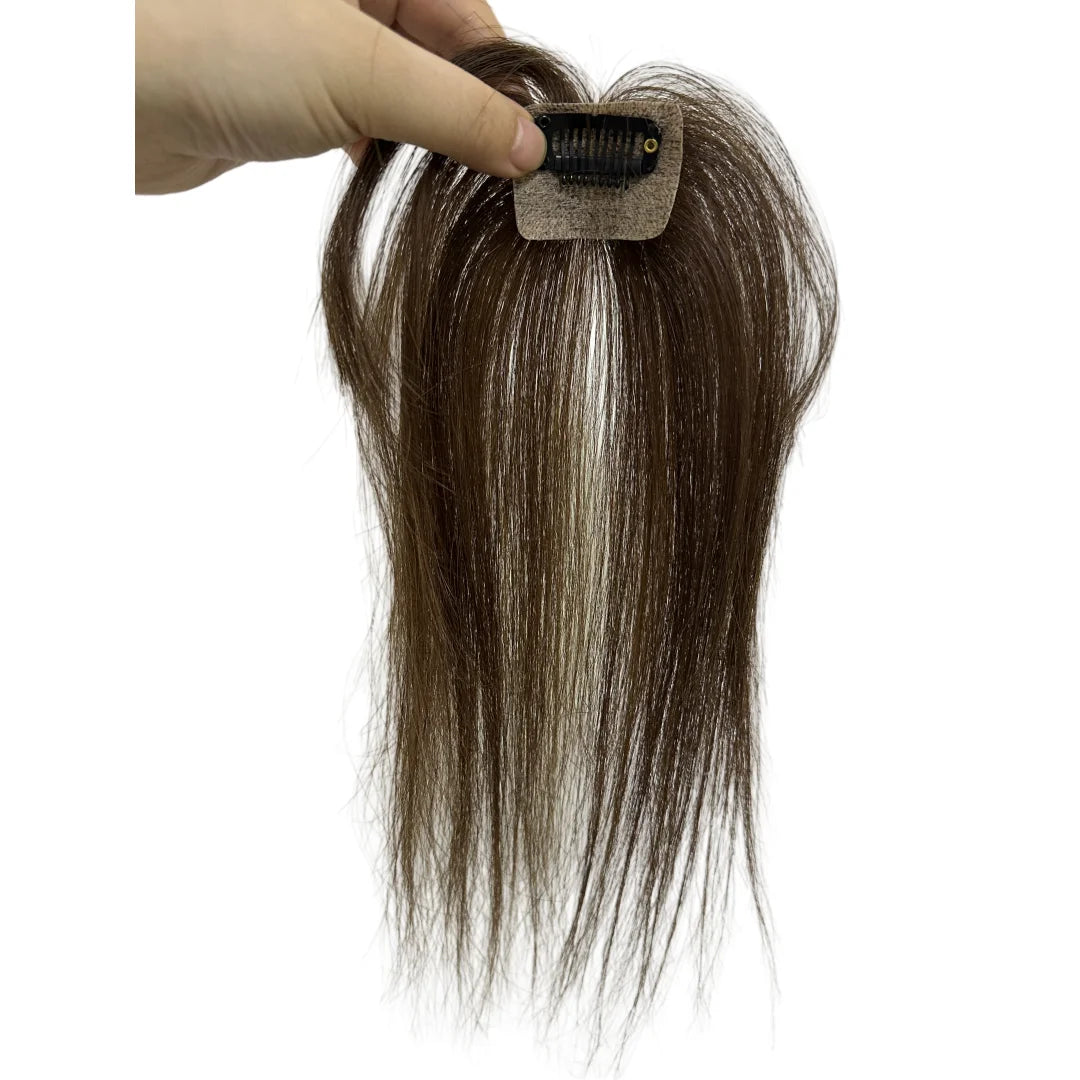 360° Coverage Natural Black Human Hair Bangs Clips in Hairpieces for Women False Natural Bangs with Thinning Hair Extensions