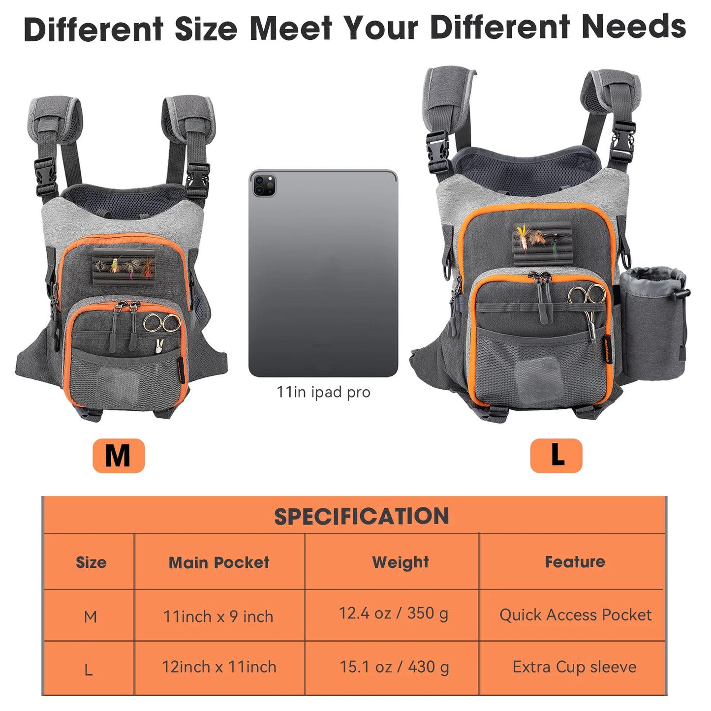 Fly Fishing Bag For Men and Women Fishing Chest Pack Fishing Tackle Boxes Storage Bags Outdoor Ultra Light Vest Fanny Packs